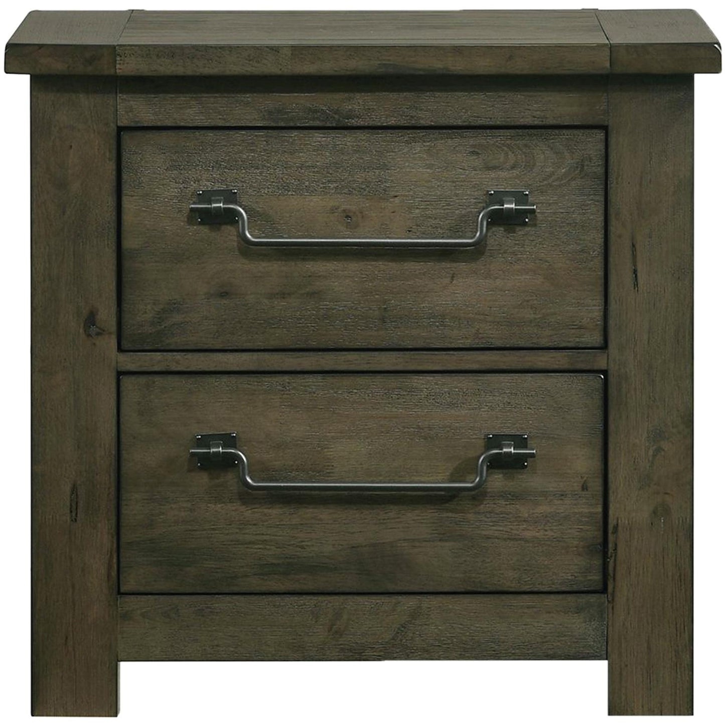 Elements International Maverick Nightstand w/USB Grey IMAGE 2