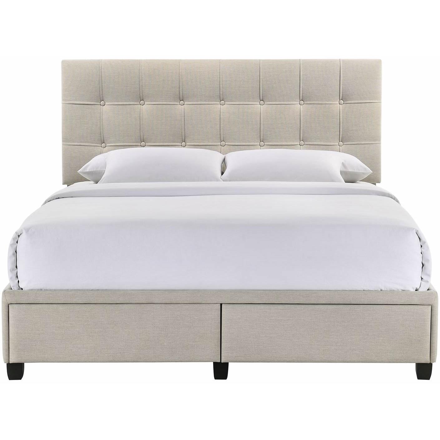 Elements International Hacienda Queen Storage Bed W/Tacoma Oak White CM 001 IMAGE 3