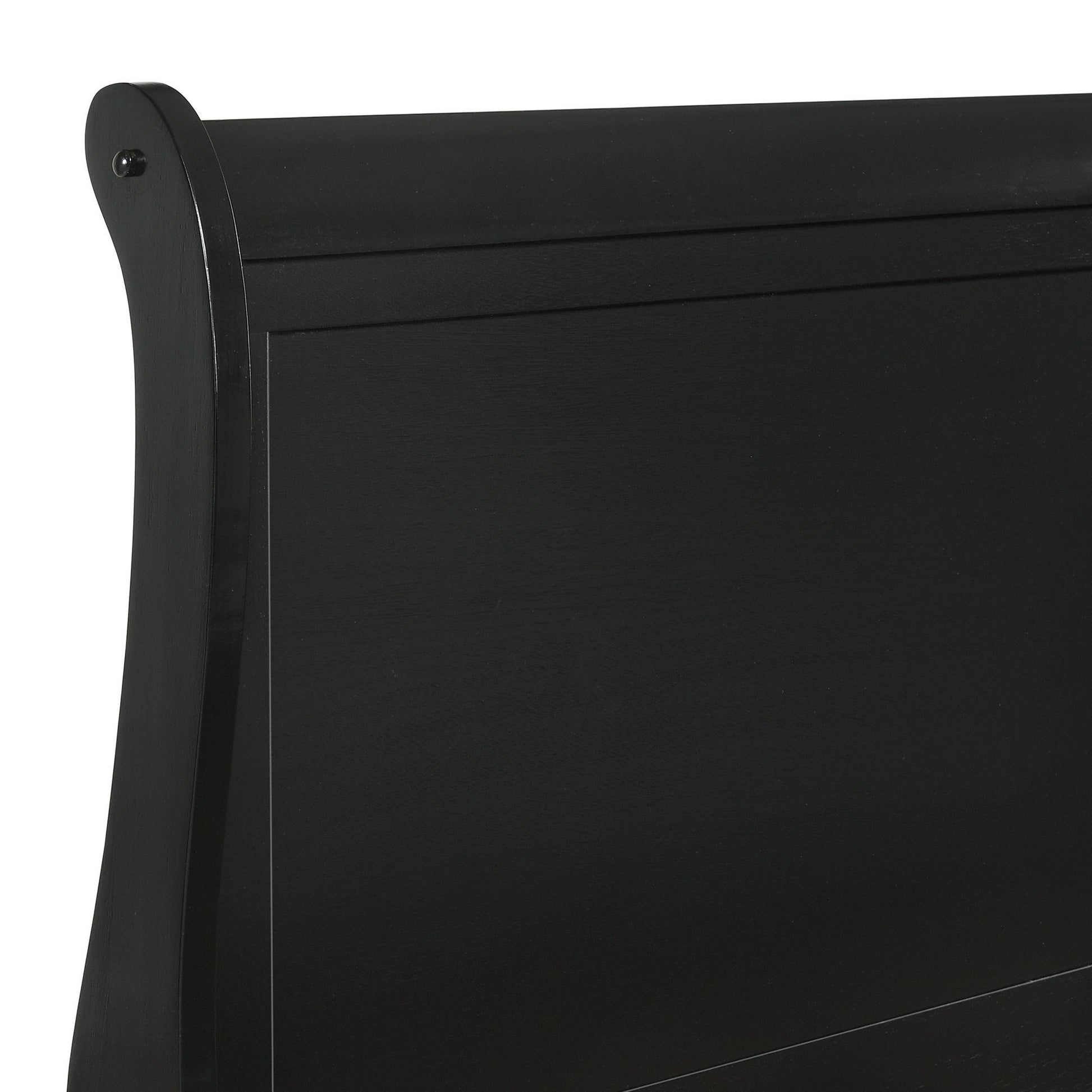 Elements International Louis Philippe King Panel Bed in Black IMAGE 3