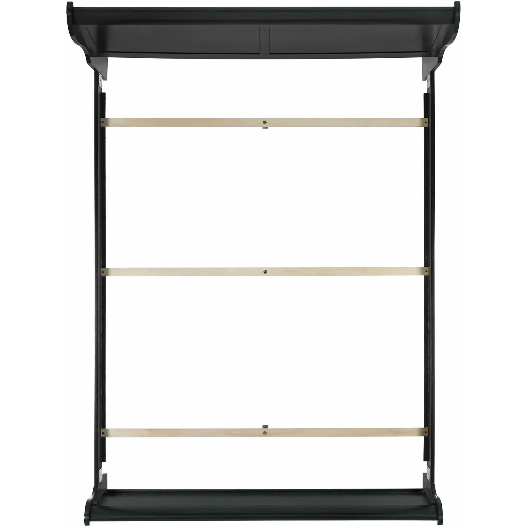 Elements International Louis Philippe Queen Panel Bed in Black IMAGE 4
