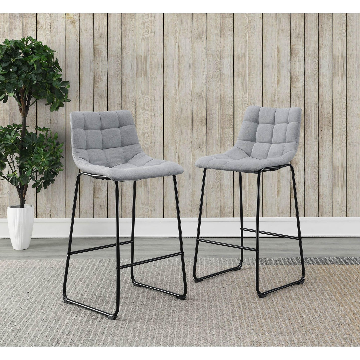 Elements International Seth (QSD6099-5B) 30" Linen Grey Bar Stool IMAGE 8