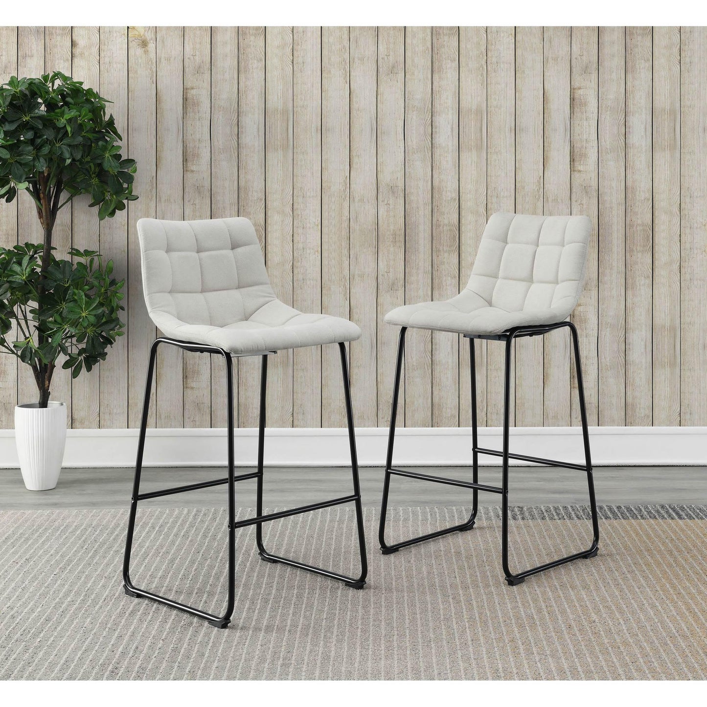Elements International Seth (QSD6099-5B) 30" Linen White Bar Stool IMAGE 8