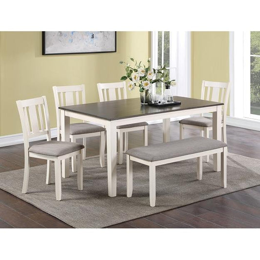 Crown Mark Rowan 2263SET-CG 6-Pc Dinette Set With Bench IMAGE 1