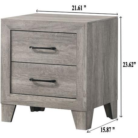 Crown Mark Hopkins B9320-2 Night Stand - Driftwood IMAGE 4