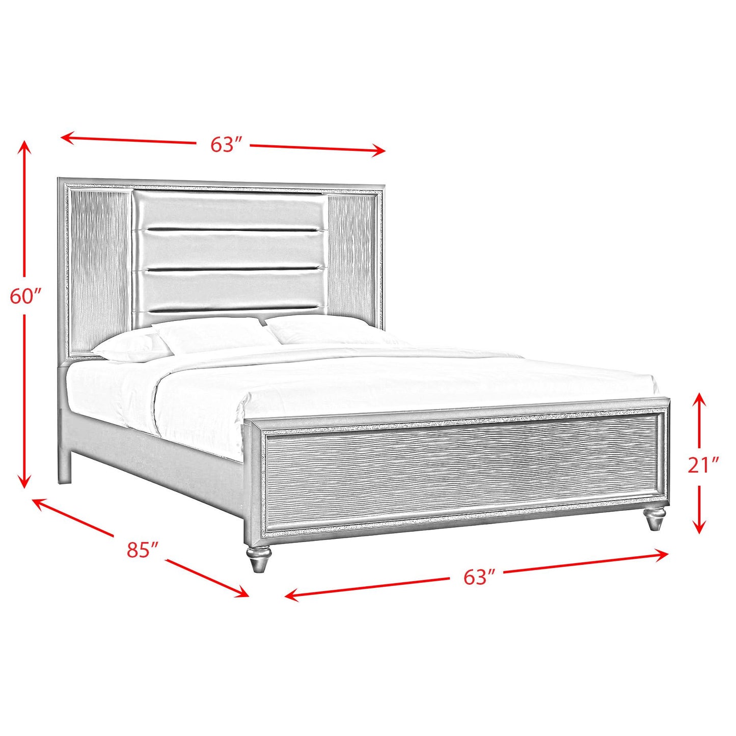 Elements International Moonstone MN600QB Queen Panel Bed IMAGE 12
