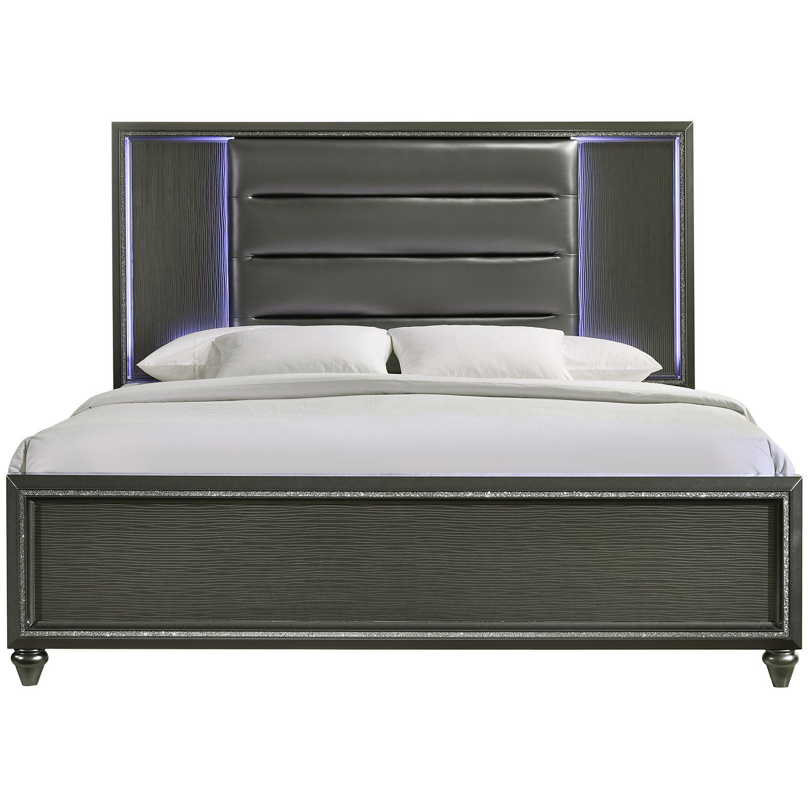 Elements International Moonstone MN600QB Queen Panel Bed IMAGE 2