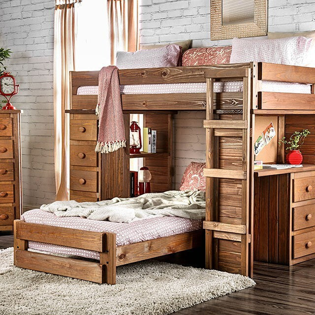 Furniture of America Beckford AM-BK600-BED-SLAT Twin/Twin Loft Bed IMAGE 7