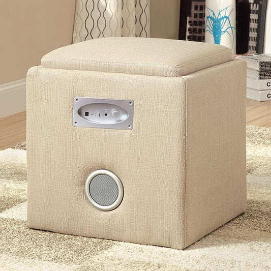 Furniture of America Rythmo CM-AC122IV Speaker Ottoman IMAGE 1