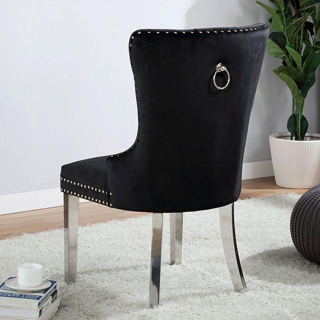 Furniture of America Jewett CM-AC261BK-2PK Wingback Chair (2/CTN) IMAGE 2