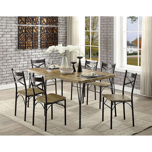 Furniture of America Banbury CM3279T-60-7PK 7 Pc. Dining Table Set IMAGE 1