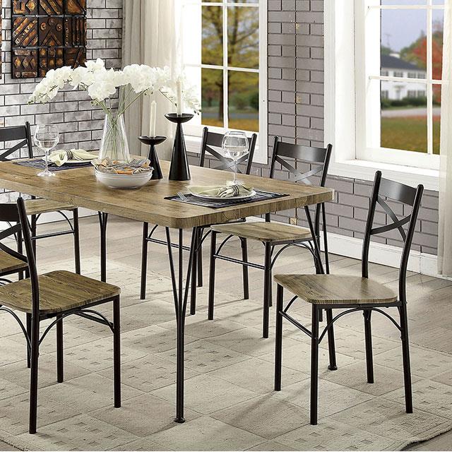 Furniture of America Banbury CM3279T-60-7PK 7 Pc. Dining Table Set IMAGE 3