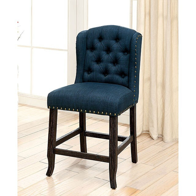 Furniture of America Sania Counter Height Dining Chair CM3324BK-BL-PCW-2PK IMAGE 2