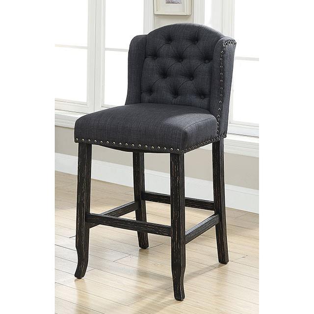 Furniture of America Sania CM3324BK-GY-BCW-2PK Bar Chair (2/Box) IMAGE 2