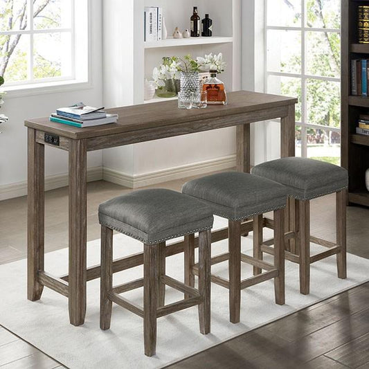 Furniture of America Caerleon CM3474GY-PT-4PK 4 Pc. Counter Ht. Dining Set IMAGE 1