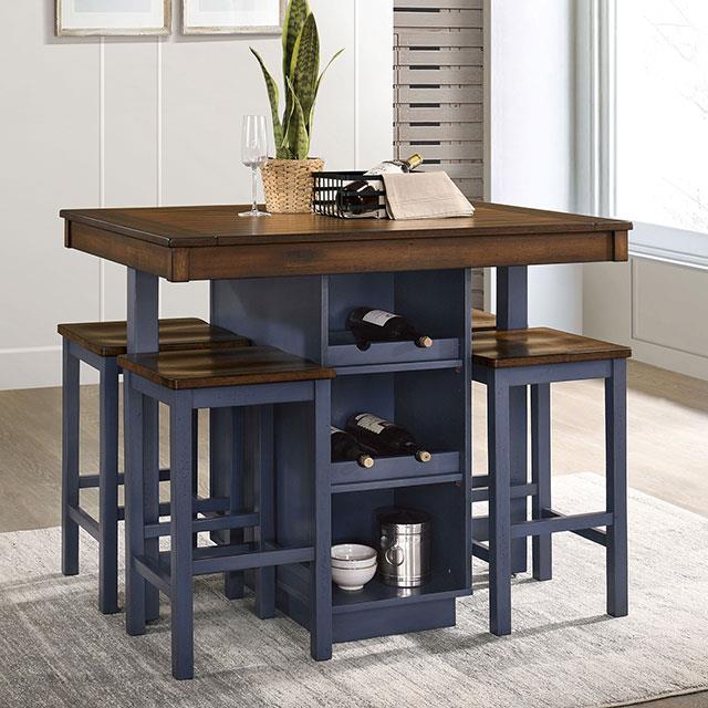 Furniture of America Azurine CM3493PT-5PK 5 Pc. Counter Ht. Set IMAGE 3