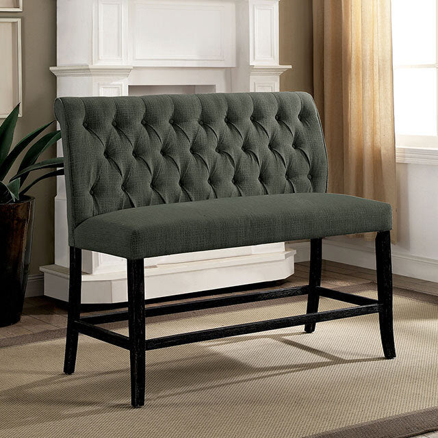 Furniture of America Izzy Counter Height Bench CM3564GY-PBN-S IMAGE 1