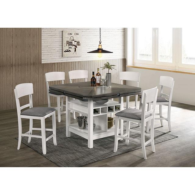 Furniture of America Stacie CM3733WG-RPT-TABLE Counter Ht. Table IMAGE 3