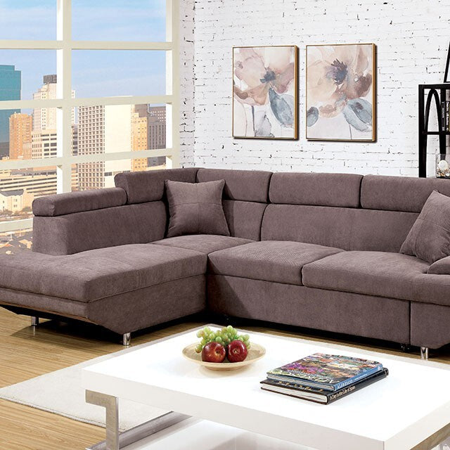 Furniture of America Foreman Fabric Sectional CM6125BR-SECT-VN IMAGE 6