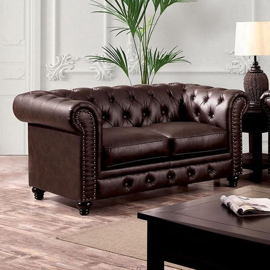 Furniture of America Stanford CM6269BR-LV-VN Love Seat IMAGE 1