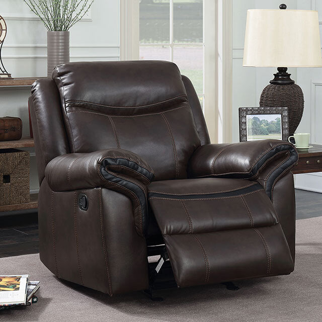 Furniture of America Chenai Leather Look Recliner CM6297-CH-VN IMAGE 8