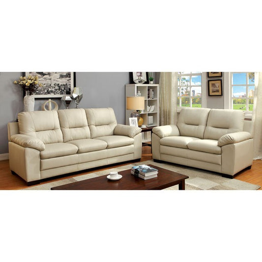 Furniture of America Parma Stationary Leather Look Sofa CM6324IV-SF IMAGE 1