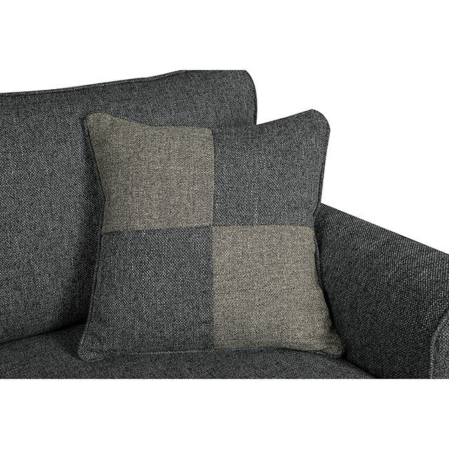 Furniture of America Rhian Stationary Fabric Loveseat CM6328GY-LV-VN IMAGE 4