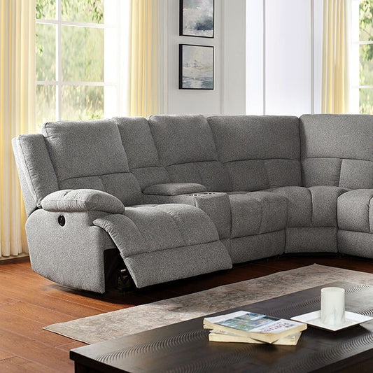 Furniture of America Lynette Reclining Fabric Sectional CM6345-SECT IMAGE 1