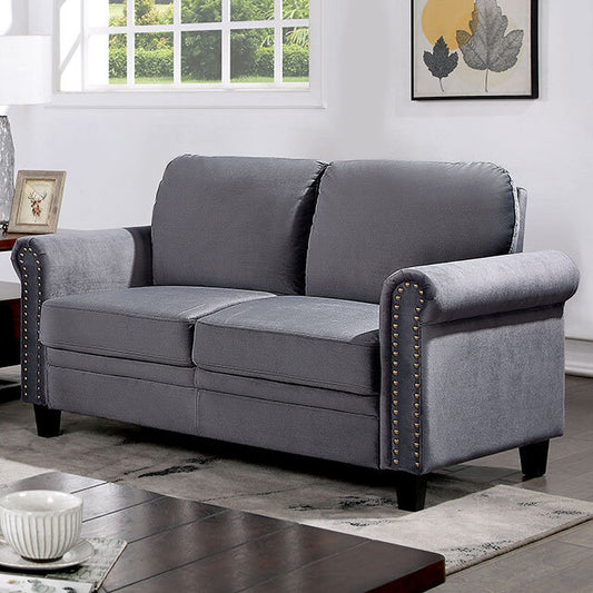 Furniture of America Noranda Stationary Fabric Loveseat CM6450-LV IMAGE 1