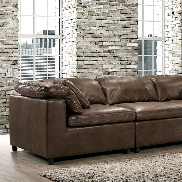 Furniture of America Tamera Stationary Leather Look Sofa CM6472-SF-SET IMAGE 1
