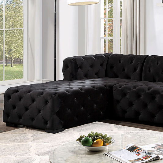 Furniture of America Zenaide Fabric Sectional CM6495BK-SECT IMAGE 1