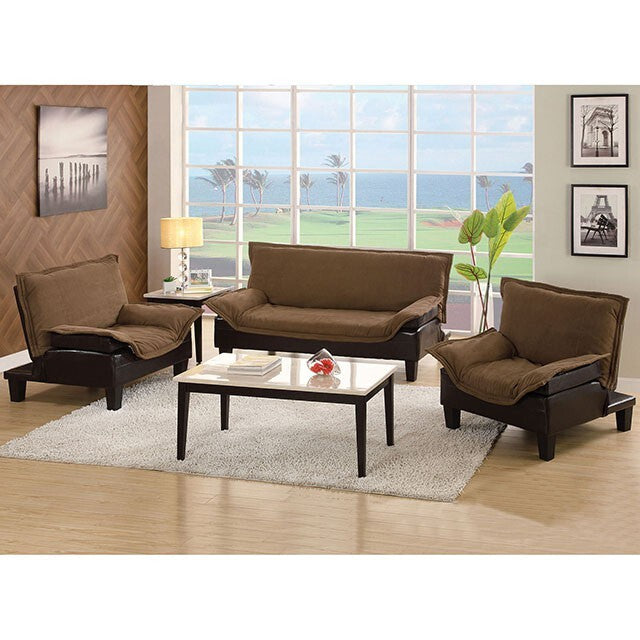 Furniture of America Lupton Stationary Fabric and Leather Look Chair CM6513-CH IMAGE 4