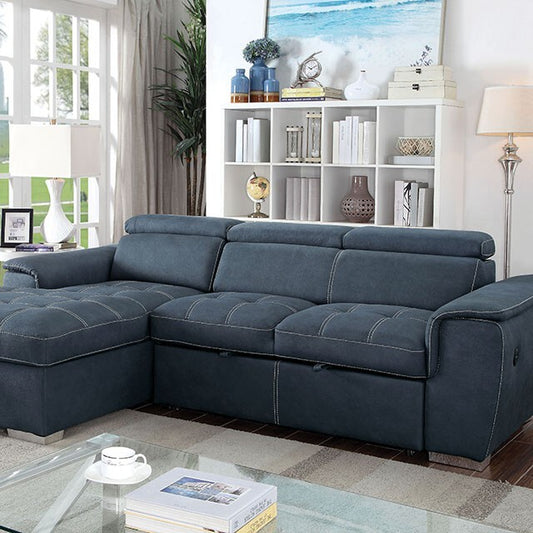 Furniture of America Patty Sectional CM6514BL-SECT IMAGE 1