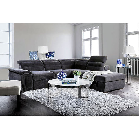 Furniture of America Felicity Fabric Sectional CM6521GY-SECT IMAGE 1