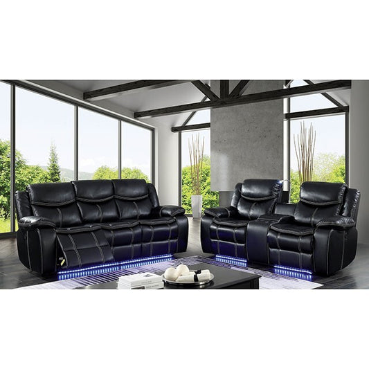 Furniture of America Sirius Reclining Leather Look Loveseat CM6567-LV IMAGE 1