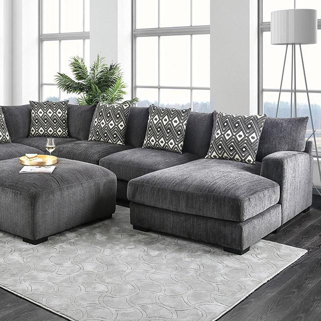 Furniture of America Kaylee CM6587-SECT-R U-Sectional w/ Right Chaise IMAGE 1
