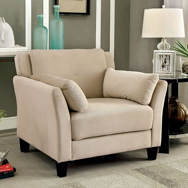 Furniture of America Ysabel Stationary Fabric Chair CM6716BG-CH-PK IMAGE 3