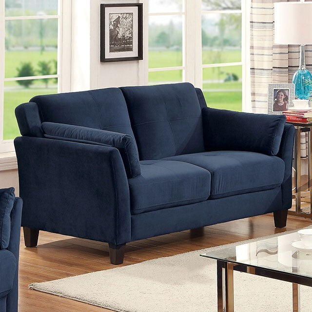 Furniture of America Ysabel Stationary Fabric Loveseat CM6716NV-LV-PK IMAGE 3