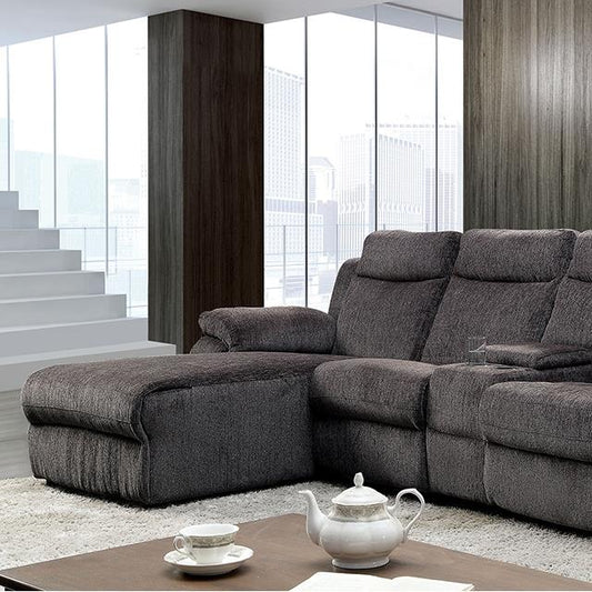 Furniture of America Kamryn Reclining Fabric Sectional CM6771WG-SECTIONAL IMAGE 1
