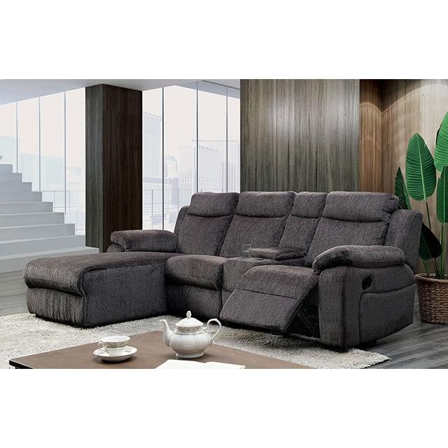 Furniture of America Kamryn Reclining Fabric Sectional CM6771WG-SECTIONAL IMAGE 3