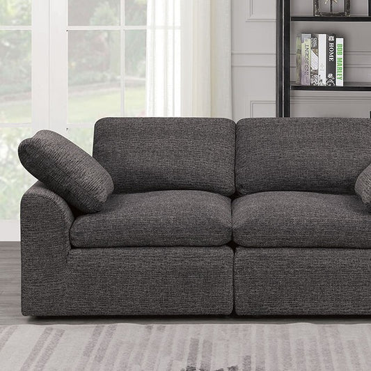 Furniture of America Joel Stationary Fabric Loveseat CM6974GY-LV IMAGE 1
