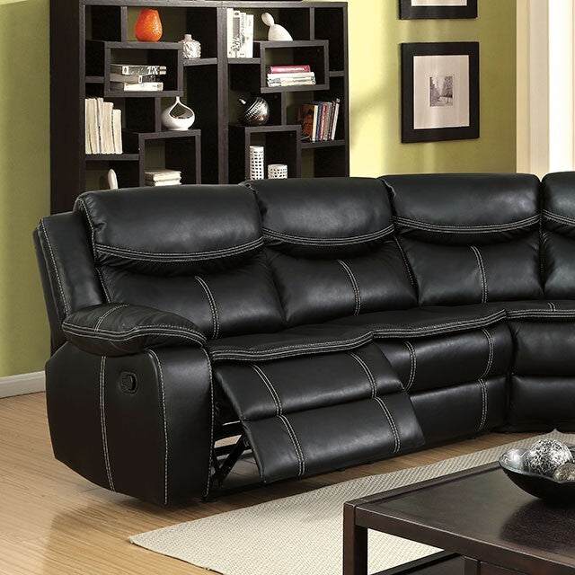 Furniture of America Gatria Reclining Leather Look Sectional CM6982-SECTIONAL IMAGE 3