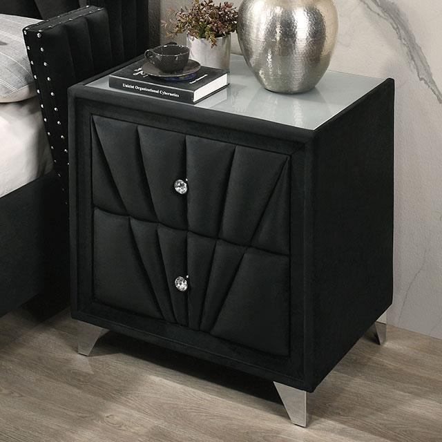 Furniture of America Carissa CM7164BK-N Night Stand IMAGE 3