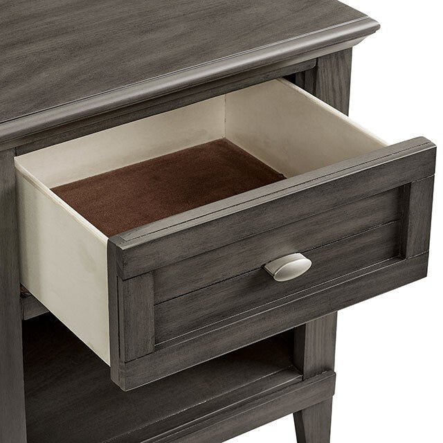Furniture of America Brogan 1-Drawer Kids Nightstand CM7517GY-N IMAGE 2