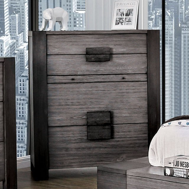 Furniture of America Janeiro 5-Drawer Chest CM7628GY-C IMAGE 1
