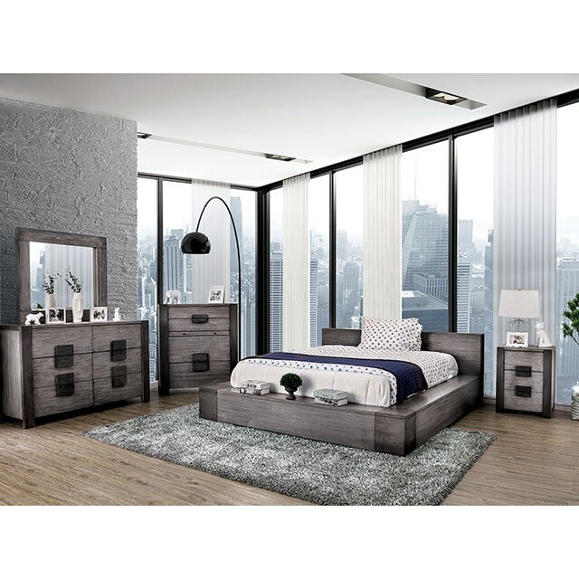 Furniture of America Janeiro California King Bed CM7628GY-CK-BED IMAGE 2