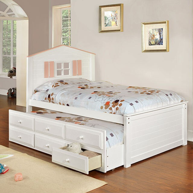 Furniture of America Twin Lakes CM7762WH-BED Captain Twin Bed IMAGE 1