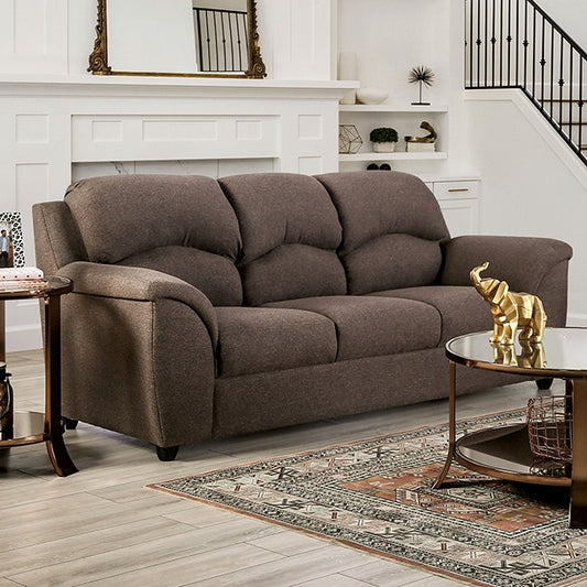 Furniture of America Meyrin Stationary Fabric Sofa EM6720BR-SF IMAGE 1