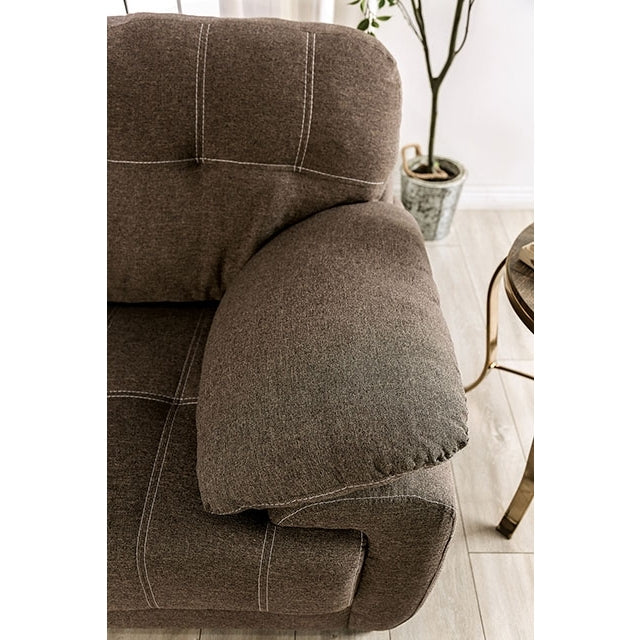 Furniture of America Canby Stationary Fabric Loveseat EM6722BR-LV IMAGE 7