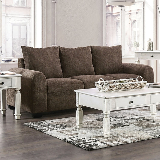 Furniture of America Dagmar Stationary Fabric Sofa EM6723BR-SF IMAGE 1