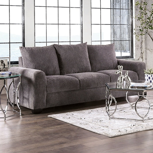 Furniture of America Dagmar Stationary Fabric Sofa EM6723GY-SF IMAGE 1